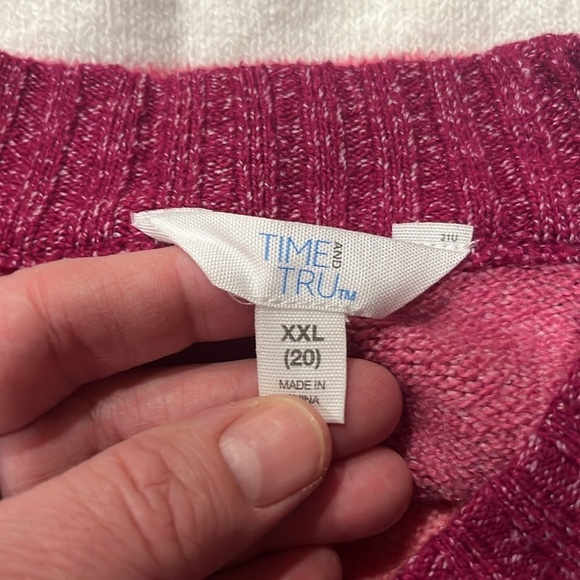 Time and tru women’s stripped crew neck sweater size XXLARGE (20). - Picture 5 of 8